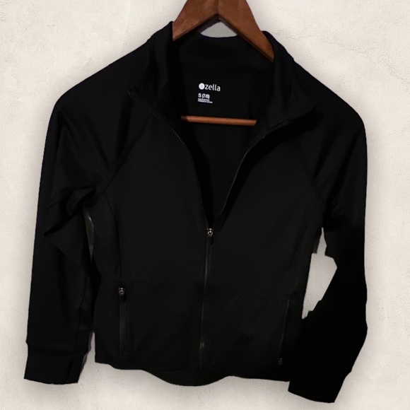 NWT Zella Mock-Neck Full-Zip Jacket, Jet Black | S (7/8) - Picture 2 of 14